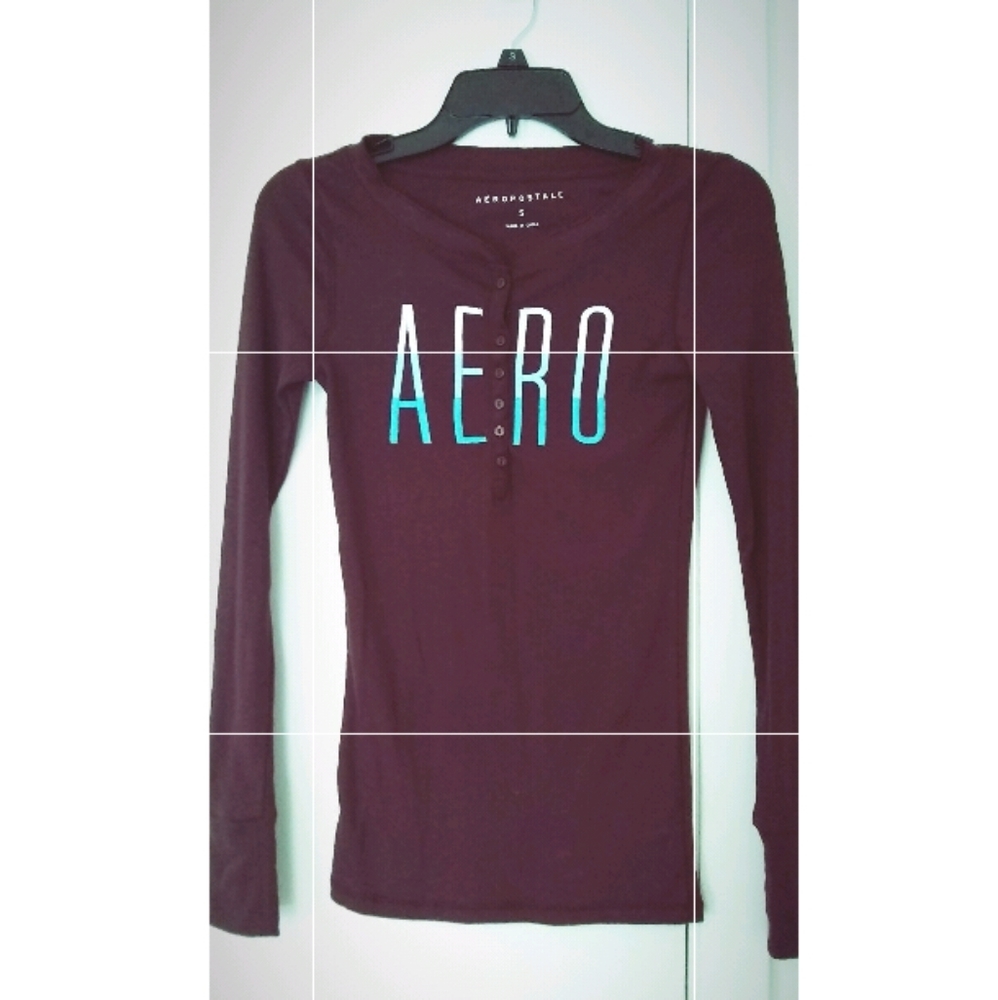 🔻 Long Sleeve Maroon Areopostale Shirt 🔺